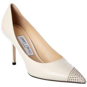 NWT Jimmy Choo  LOVE Latte Silver 85mm - 38